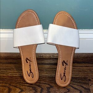 Wide Strap Sandal Slides